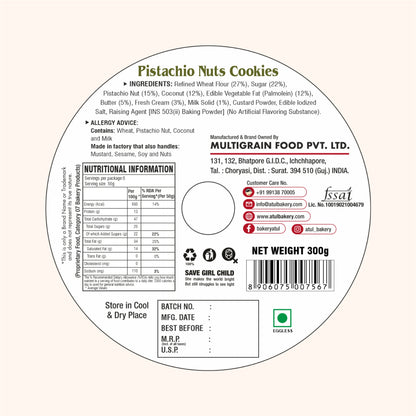 Jar Pistachio Nuts Cookies 300g